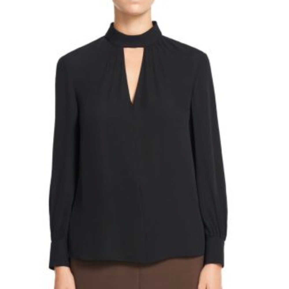 Urban Outfitters Neck Band Black Semi-Sheer Top M